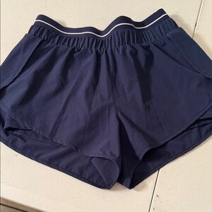 Navy Women's Athletic Shorts with Elastic Waistband